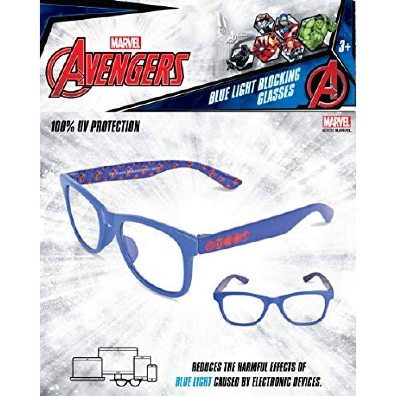 Lentes Pan Oceanic Marvel de Bloqueo de Luz Azul para Nios