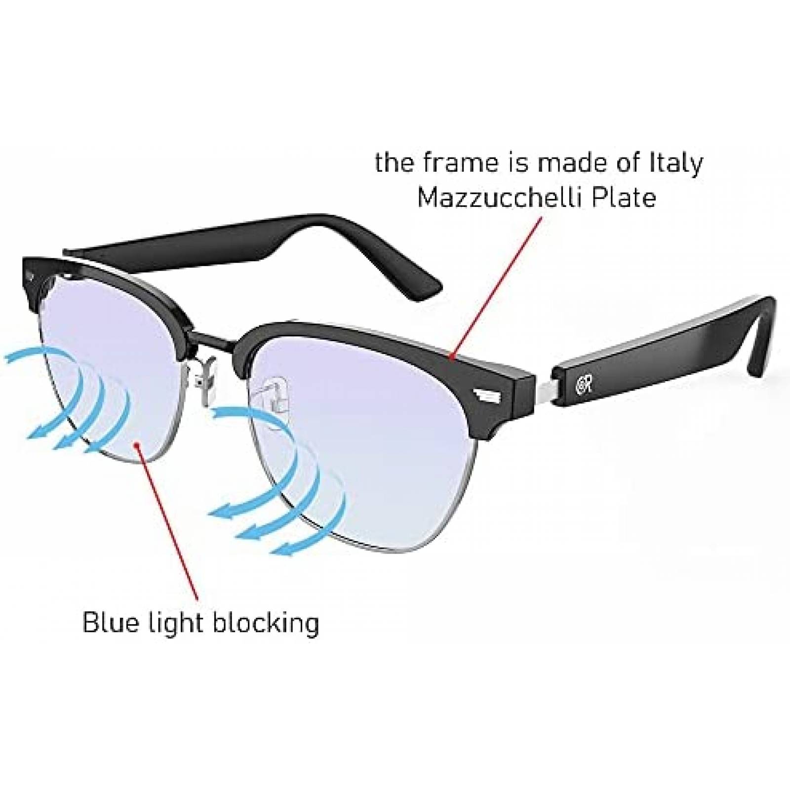 Lentes Audifonos RayCore RC1001 USB Bluetooth -Plateado