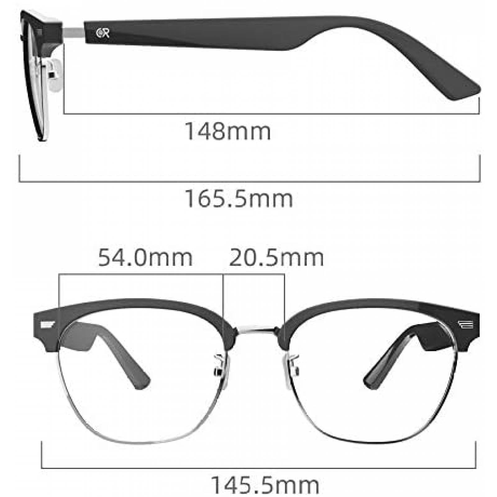 Lentes Audifonos RayCore RC1001 USB Bluetooth -Plateado