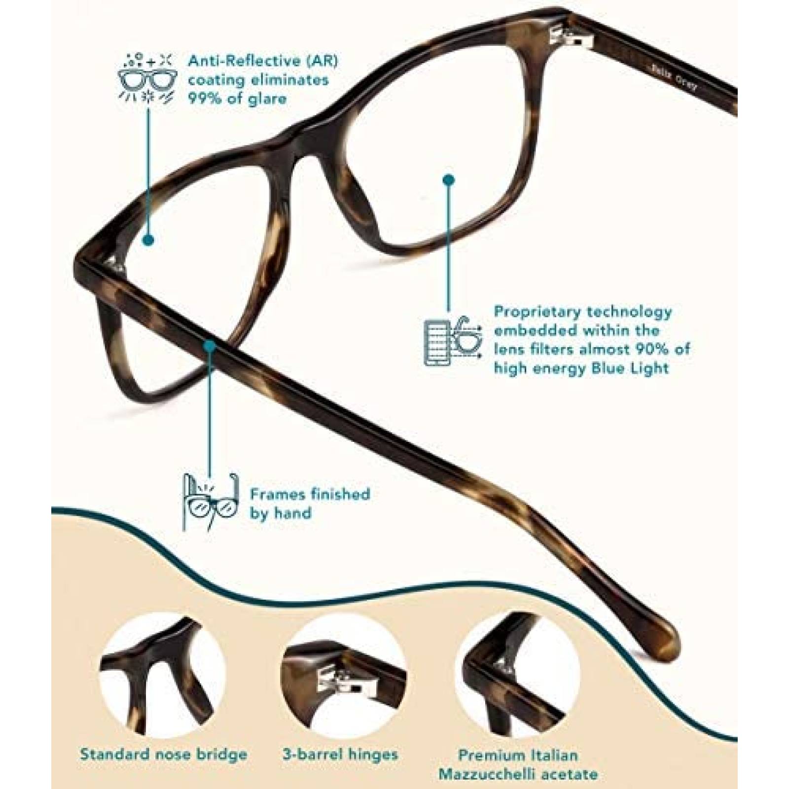 Lentes para Trabajo en Computadora Felix Gray -Cafe