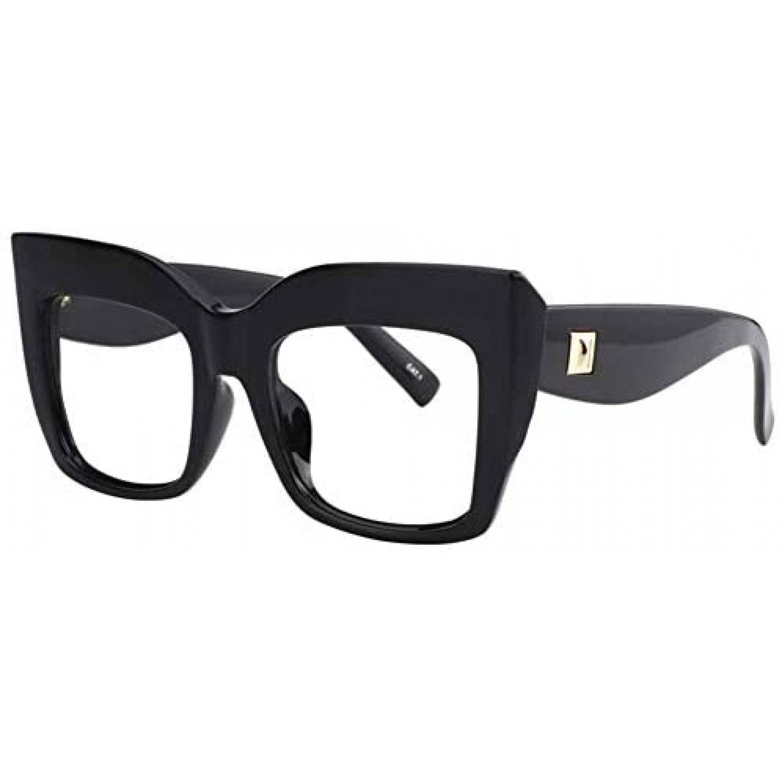 Lentes Voogueme Mujer Bloquea Luz UV Cuadrados -Negro