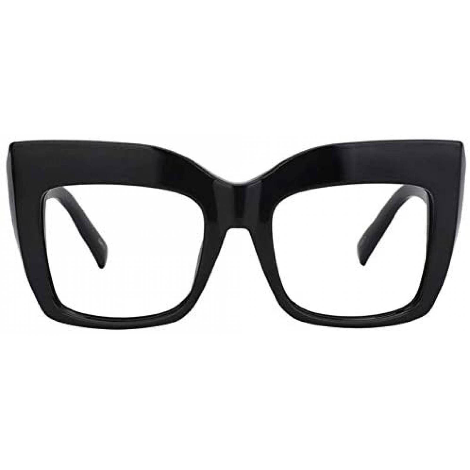 Lentes Voogueme Mujer Bloquea Luz UV Cuadrados -Negro