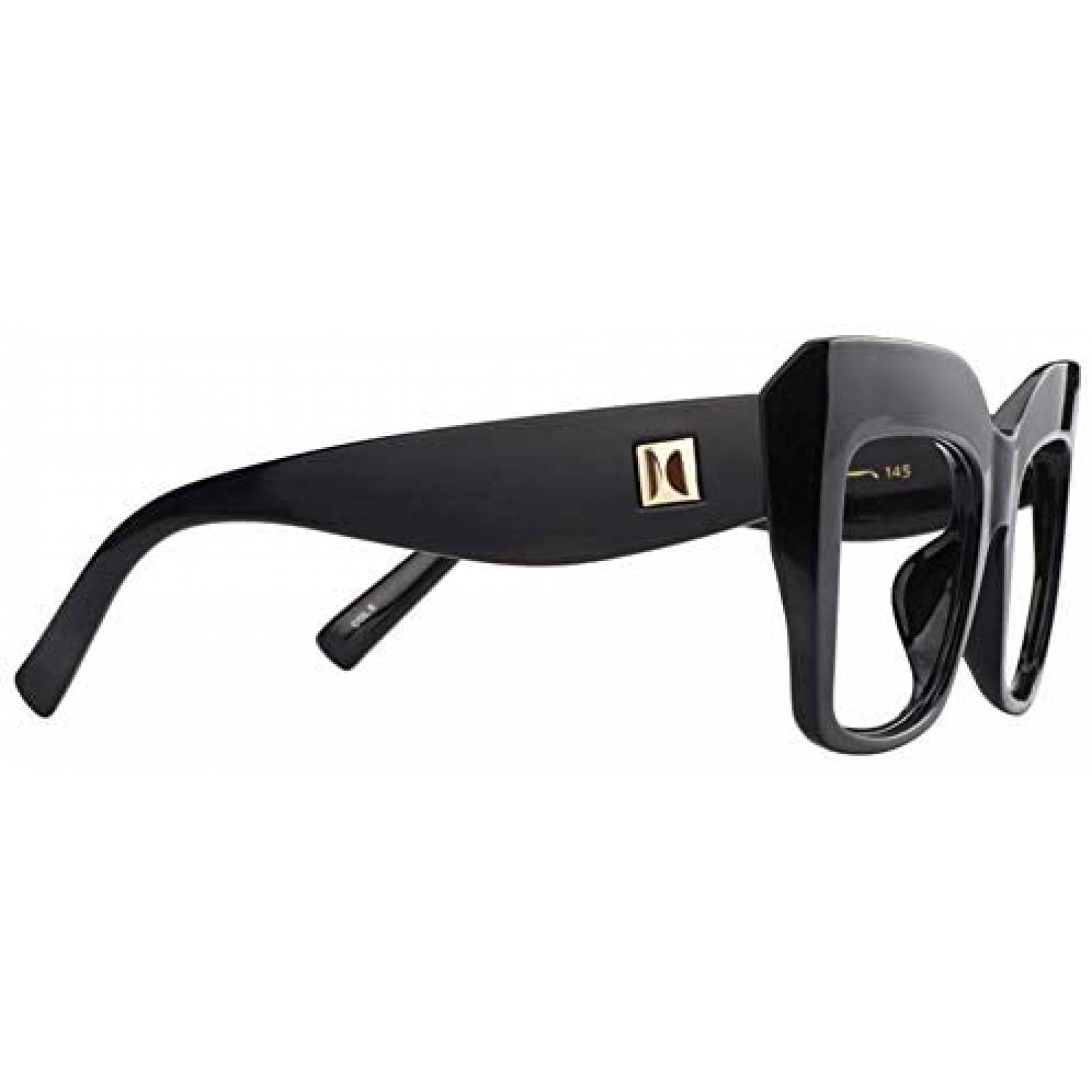 Lentes Voogueme Mujer Bloquea Luz UV Cuadrados -Negro