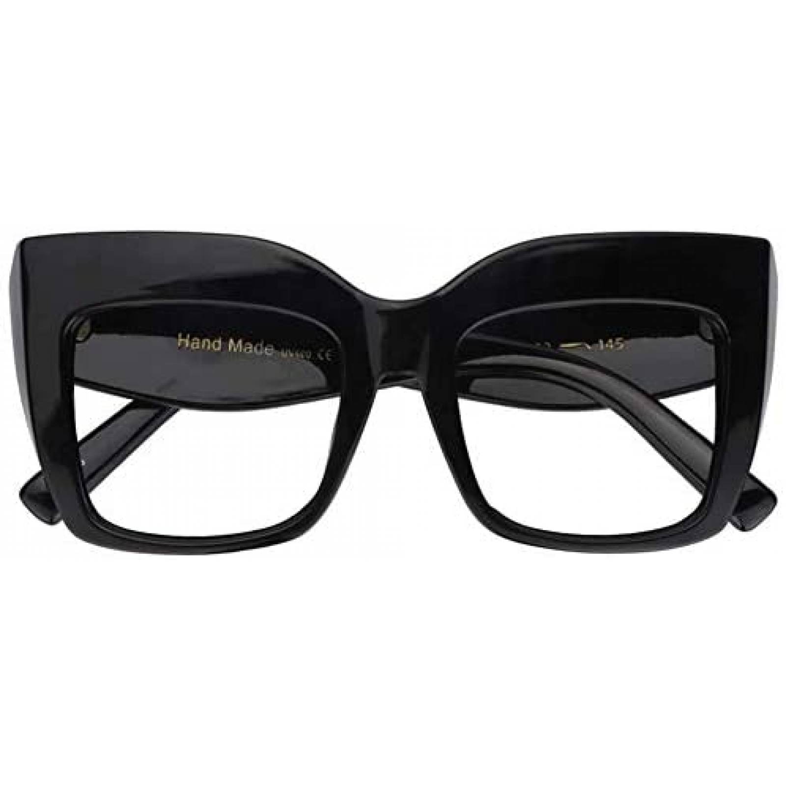 Lentes Voogueme Mujer Bloquea Luz UV Cuadrados -Negro