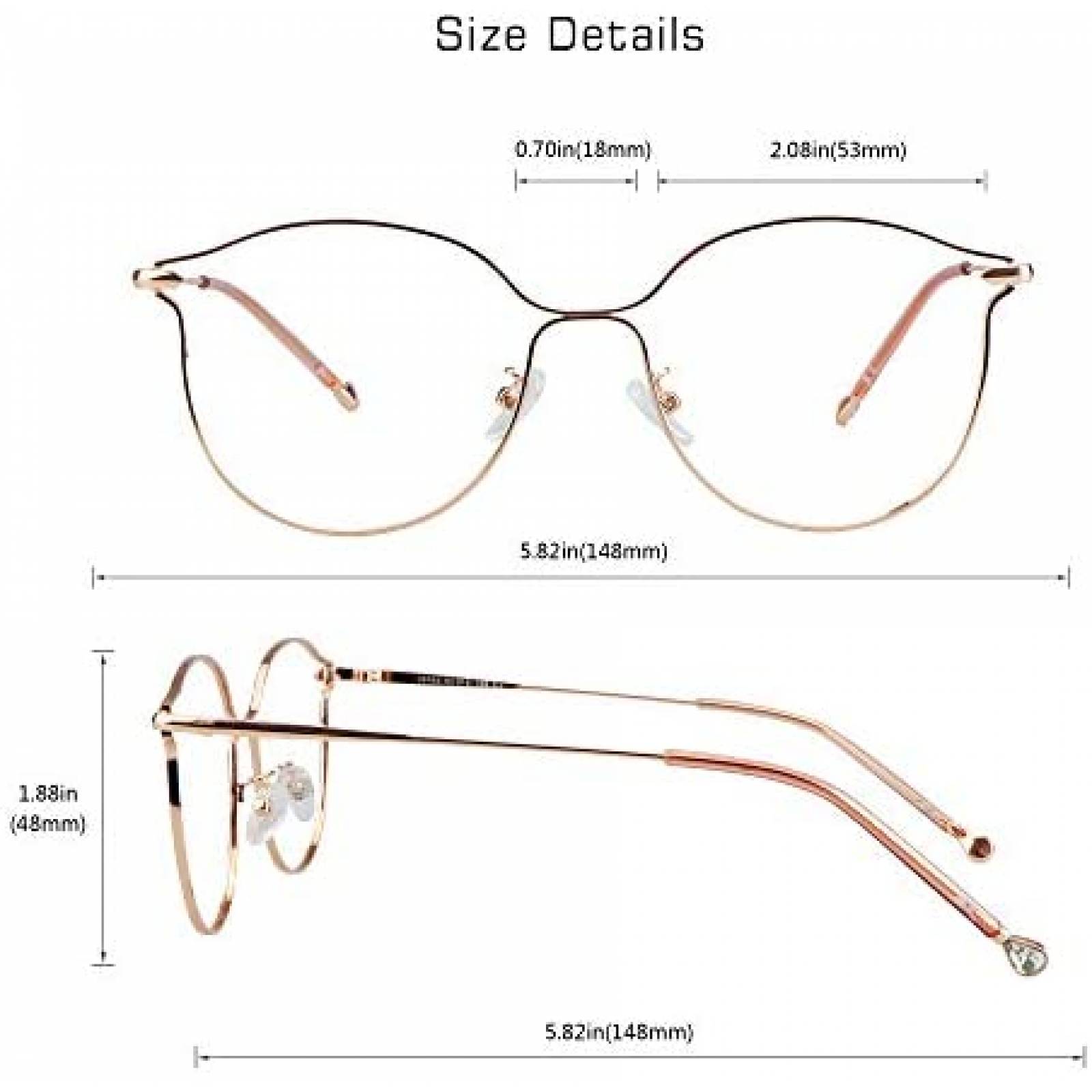 Gafas con bloqueo de luz azul VisionGlobal para mujer