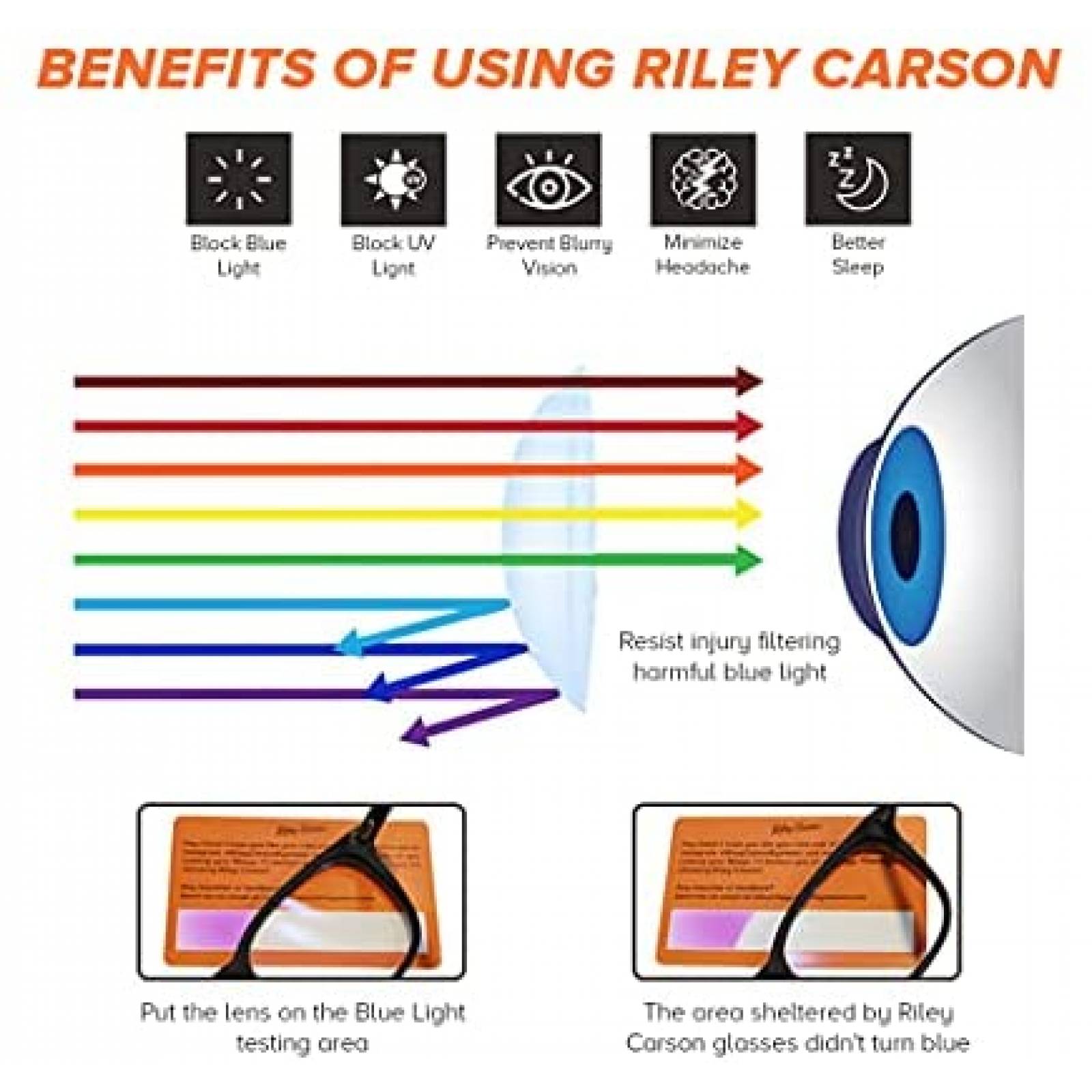Lentes computador Riley Carson TR90 Mujer bloquea luz azul