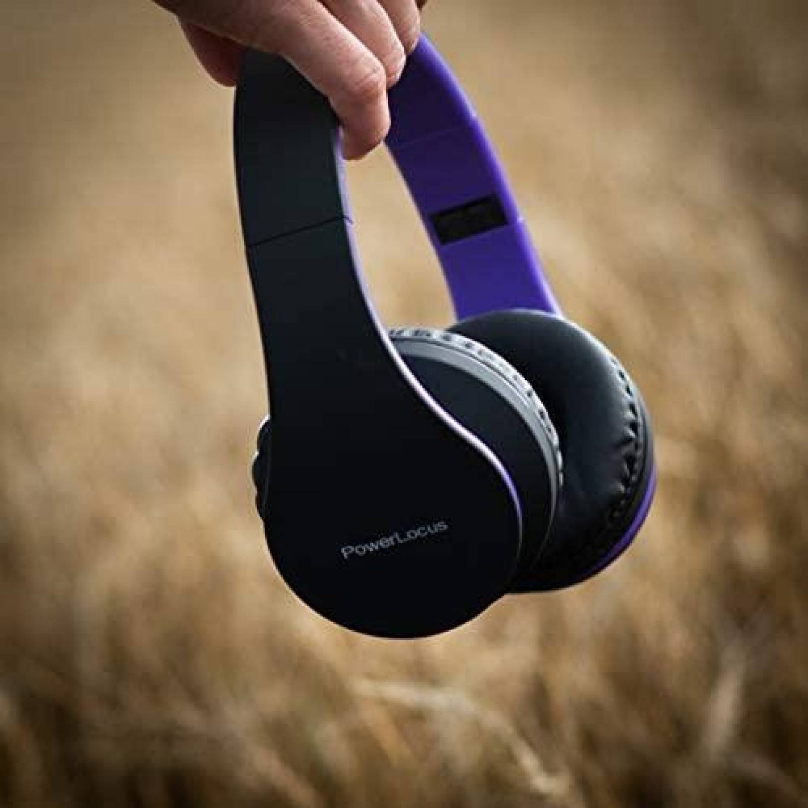 PowerLocus Auriculares Bluetooth sobre la oreja, auriculares Bluetooth  inalámbricos plegables, estéreo de alta fidelidad, orejeras de espuma