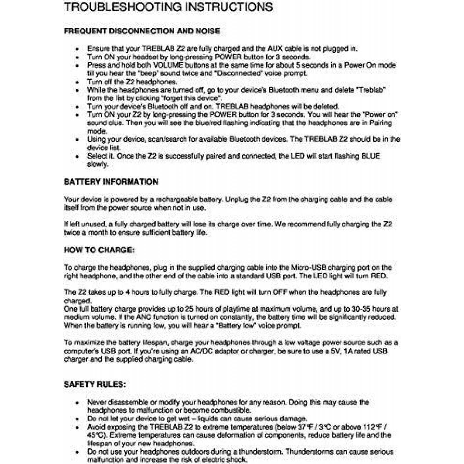 Audifonos Treblab Z2 Inalambricos de Diadema -Negro