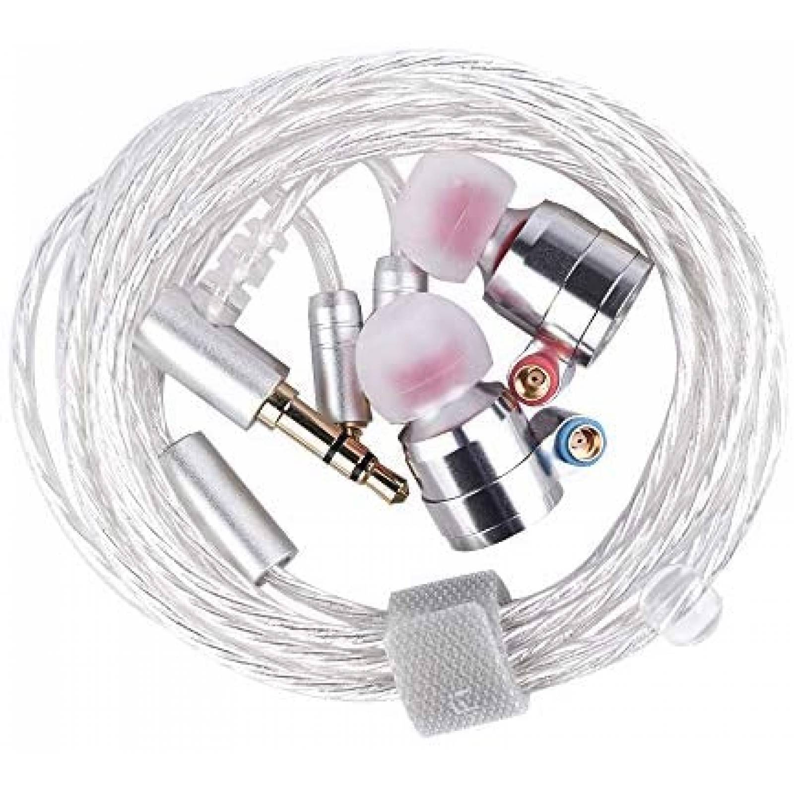 Audifonos Linsoul TIN HiFi T4 Alambricos 3.5mm -Plateado