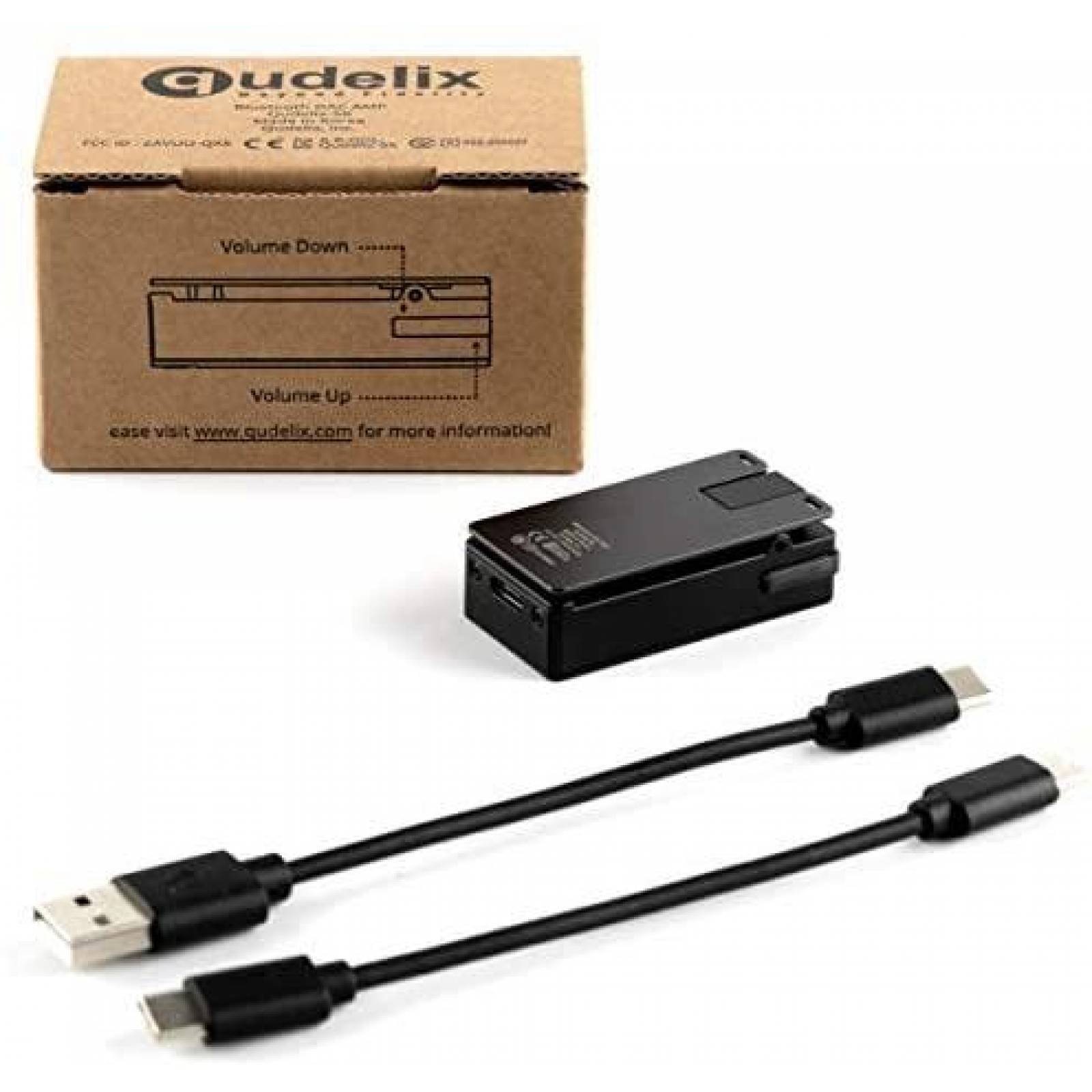 Adaptador QUDELIX Bluetooth USB DAC AMP LDAC -Negro