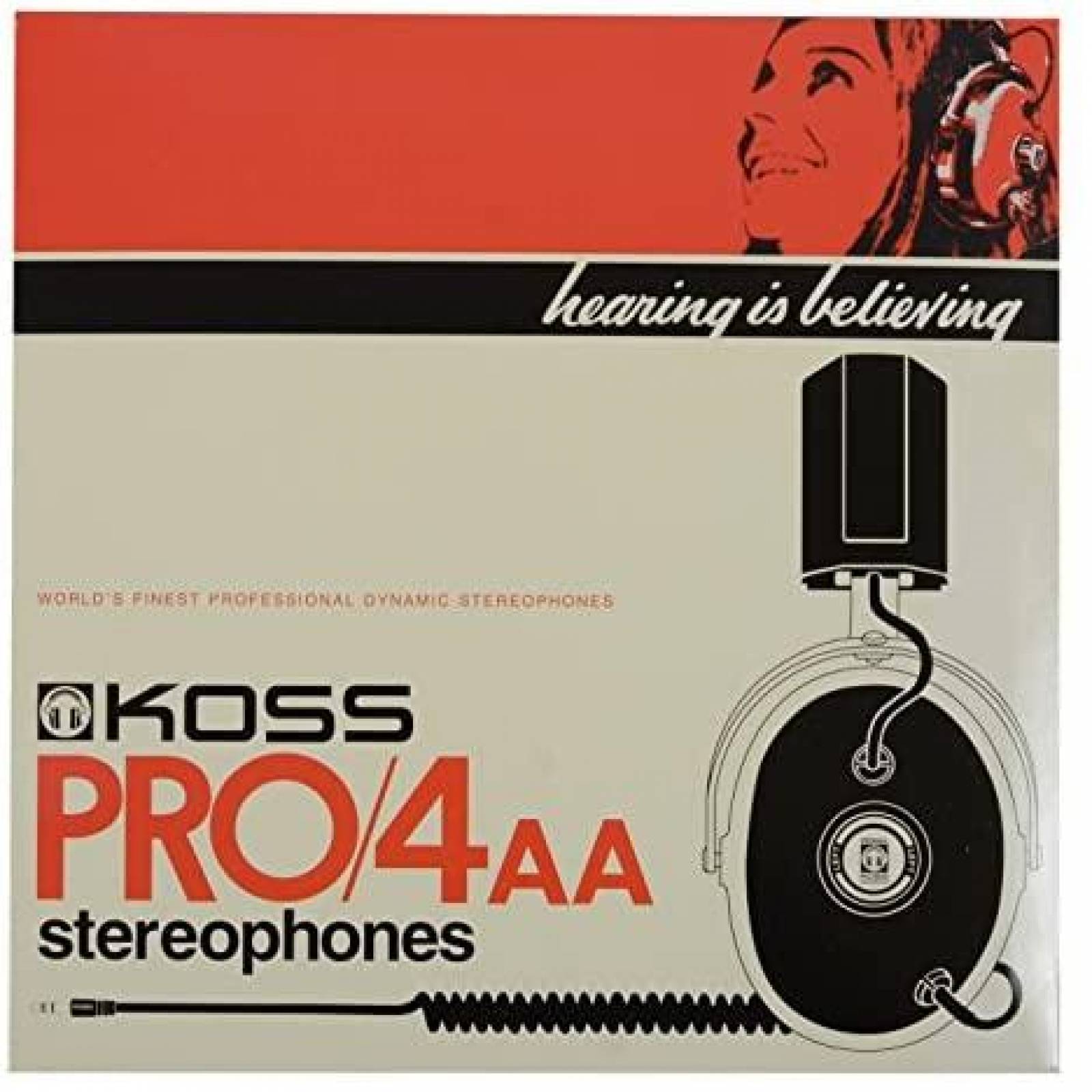 Audifonos Koss Pro-4AA con calidad de estudio -Negro