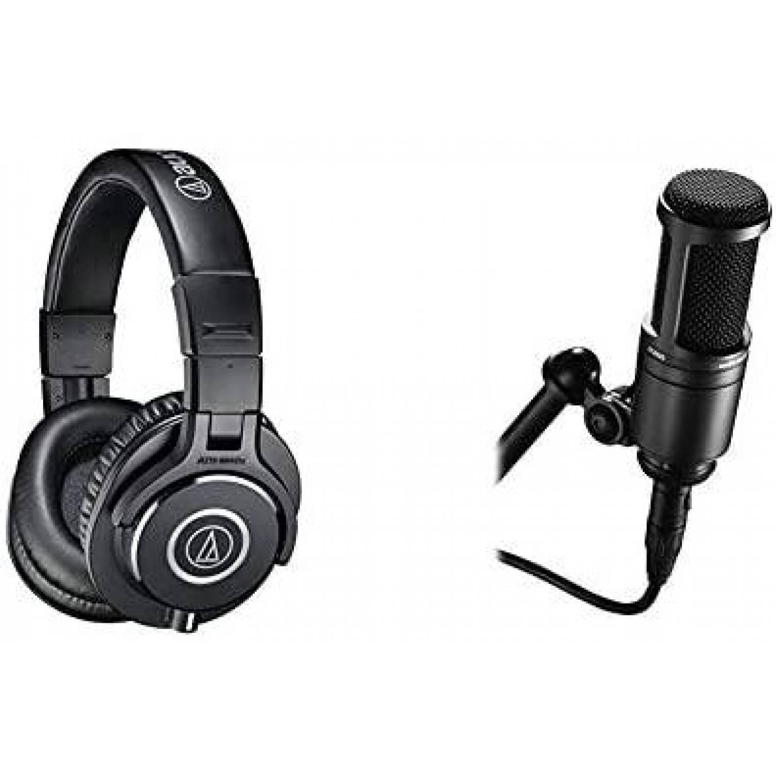 Audifonos Audio-Technica M40X con Microfono AT2020 - Negro