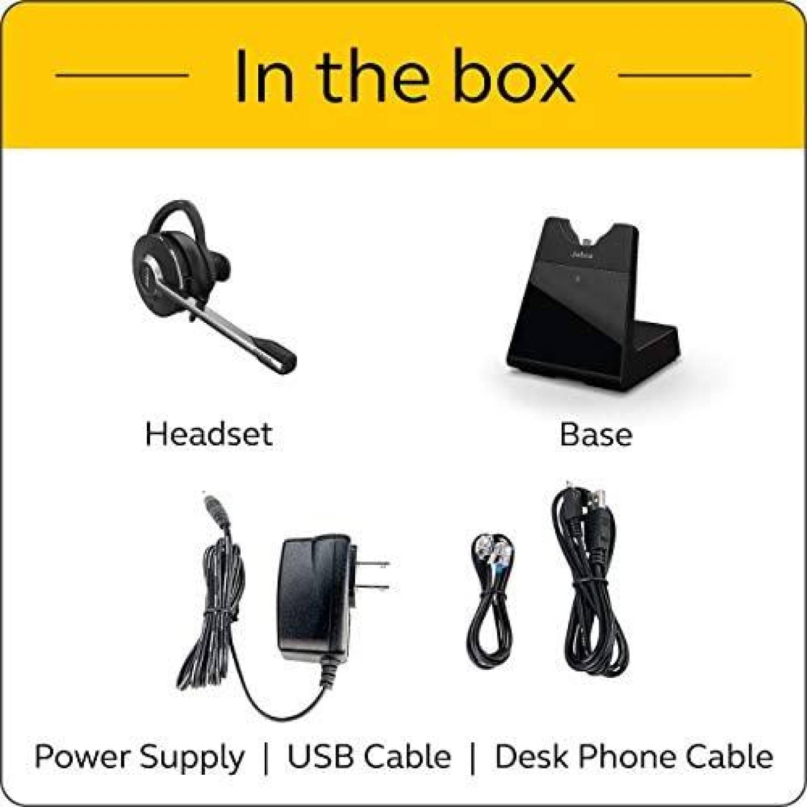 Audifono Jabra Diadema Inalambrica con Microfono -Negro