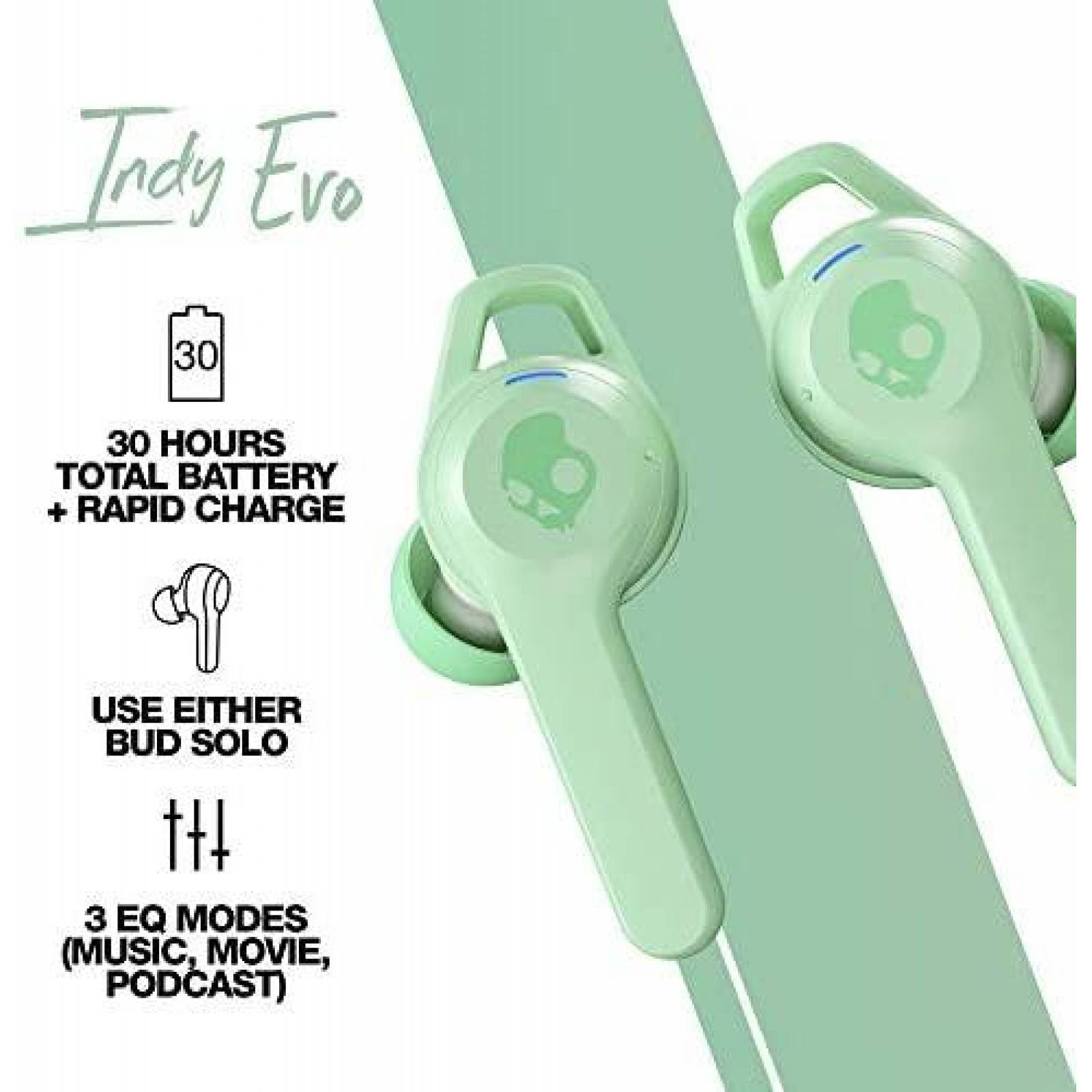 Audifonos Skullcandy Inalambricos A Prueba de Agua -Verde