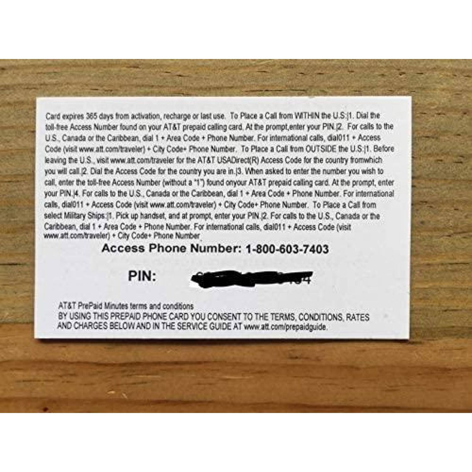 Tarjeta Telefonica AT&T De Prepago 1200min Llamadas -Azul