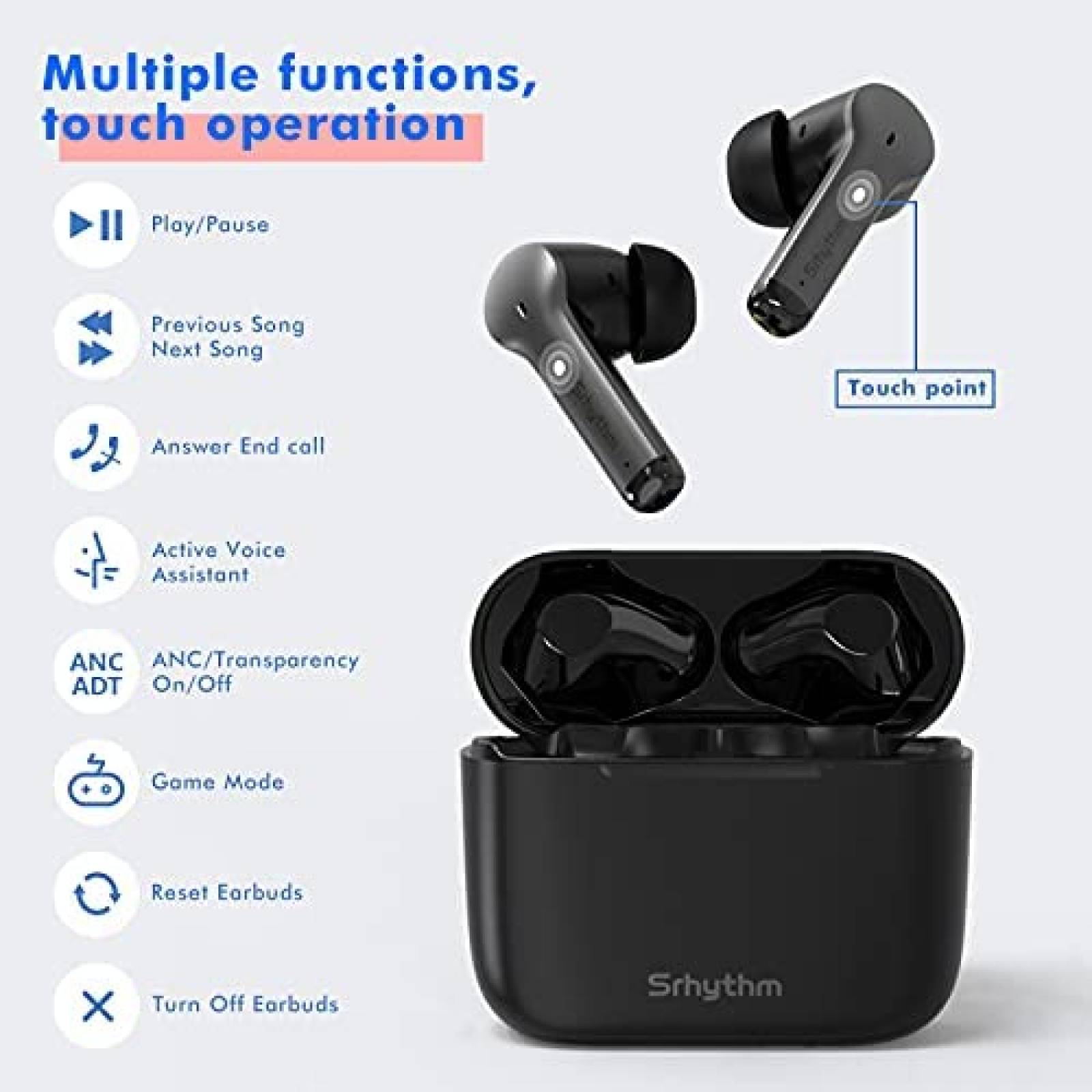 Audifonos Srhythm Soulmate Bluetooth Cancelacion de Ruido