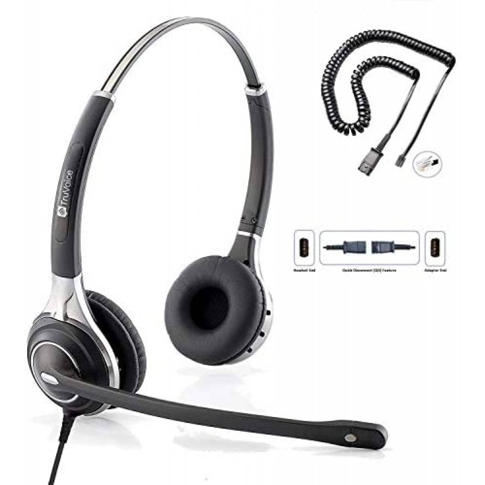 auriculares TruVoice HD-750 Ultra cancelacion ruido -Negro