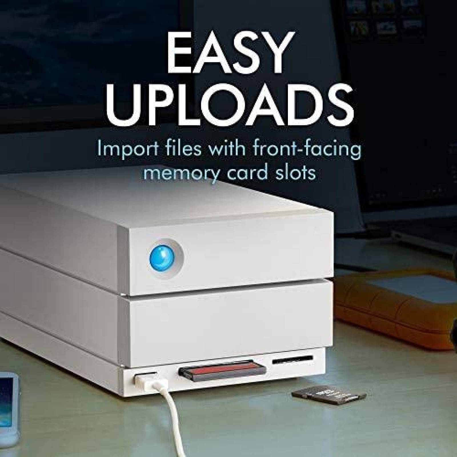 Disco Duro Externo LaCie RAID 20TB 3 USB C USB 2.0 -Blanco