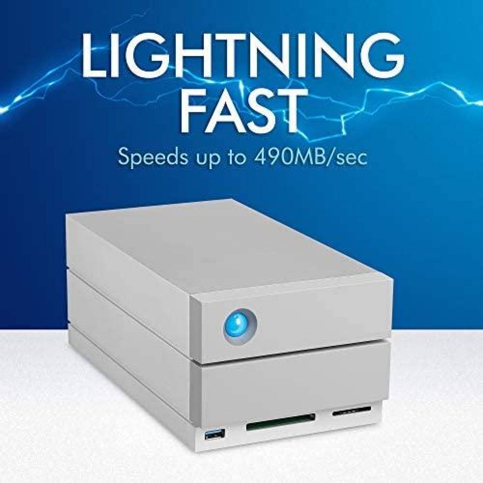 Disco Duro Externo LaCie RAID 20TB 3 USB C USB 2.0 -Blanco