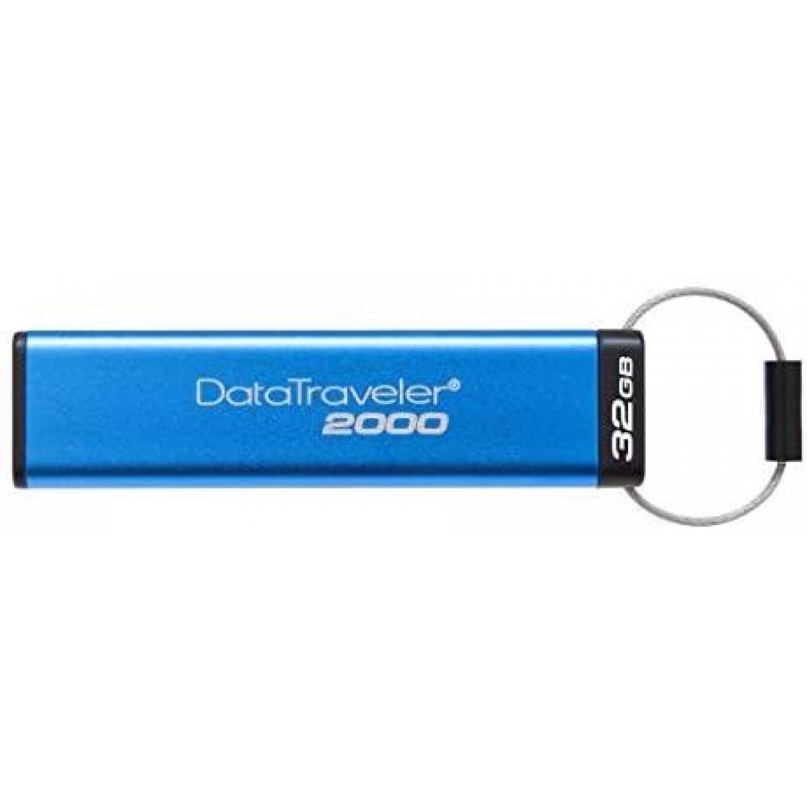 USB con cifrado Kingston DT2000 32GB AES 3.0 135mb -Azul