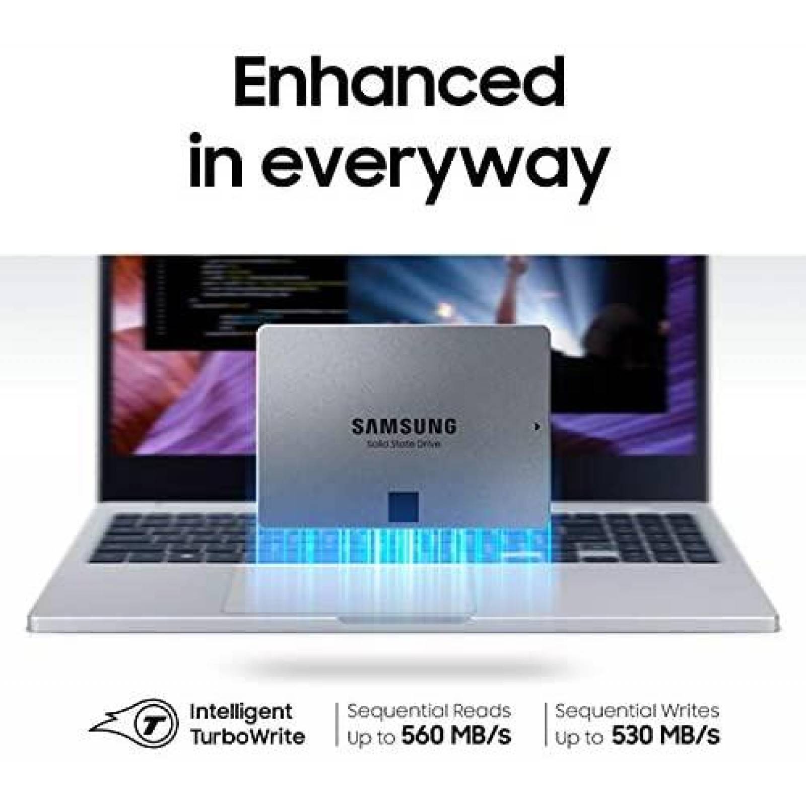 SSD Interno SAMSUNG 870 QVO SATA III 2.5" 1TB -Gris
