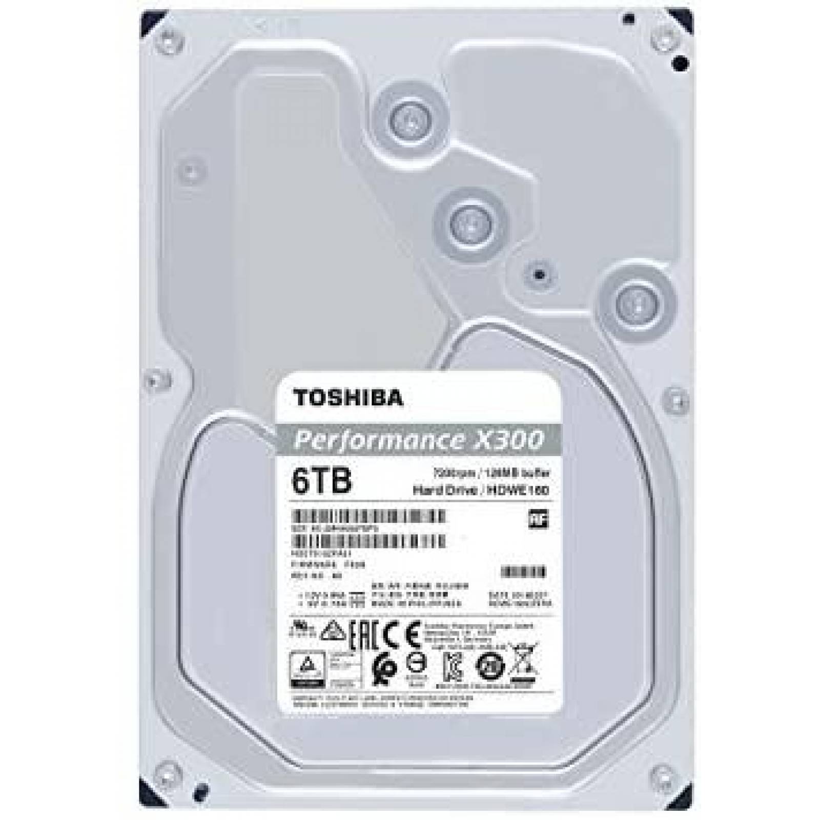 Disco Duro Toshiba X300 6TB Gamer Interno 128MB -Gris