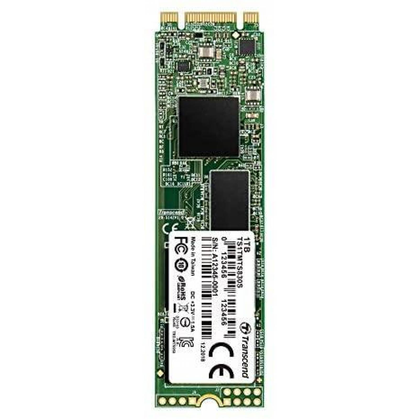 Disco Duro Transcend 1TB SATA III 6GB/s MTS800 -Verde