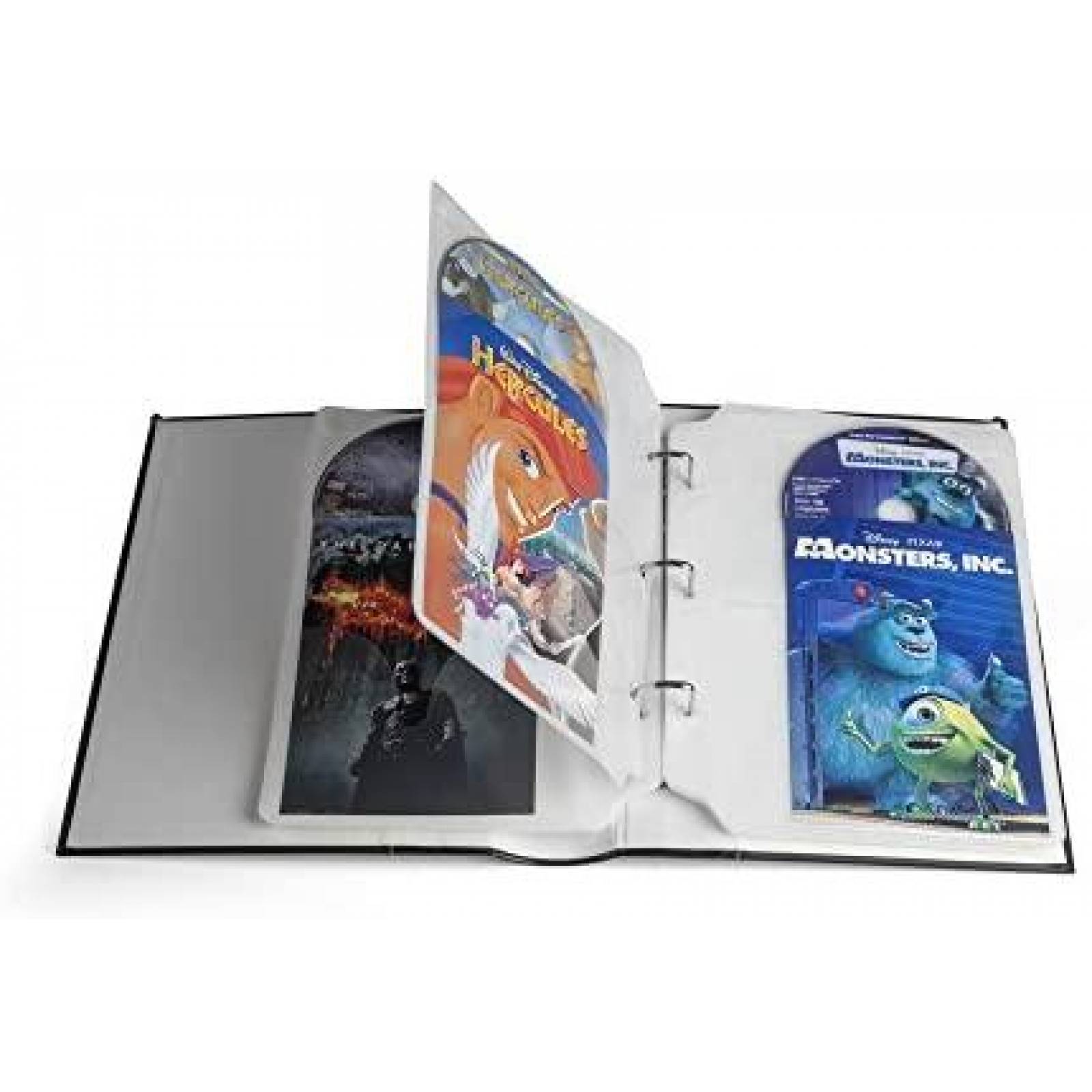 Carpetas Bellagio-Italia 6 Uds de Piel para CD/DVD -Gris