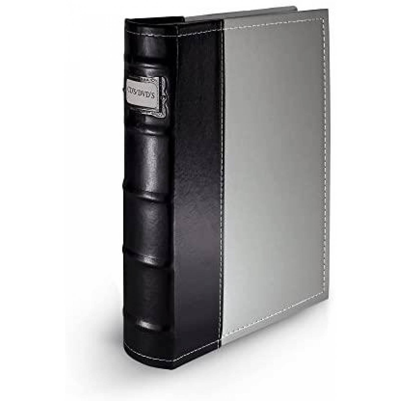 Carpetas Bellagio-Italia 6 Uds de Piel para CD/DVD -Gris