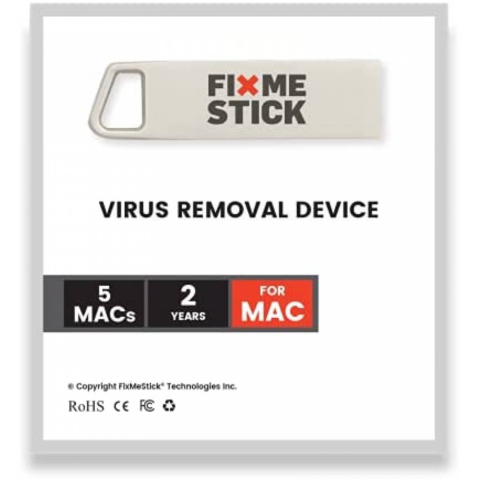 Stick de Eliminacion de Virus FixMeStick para Mac -Gris