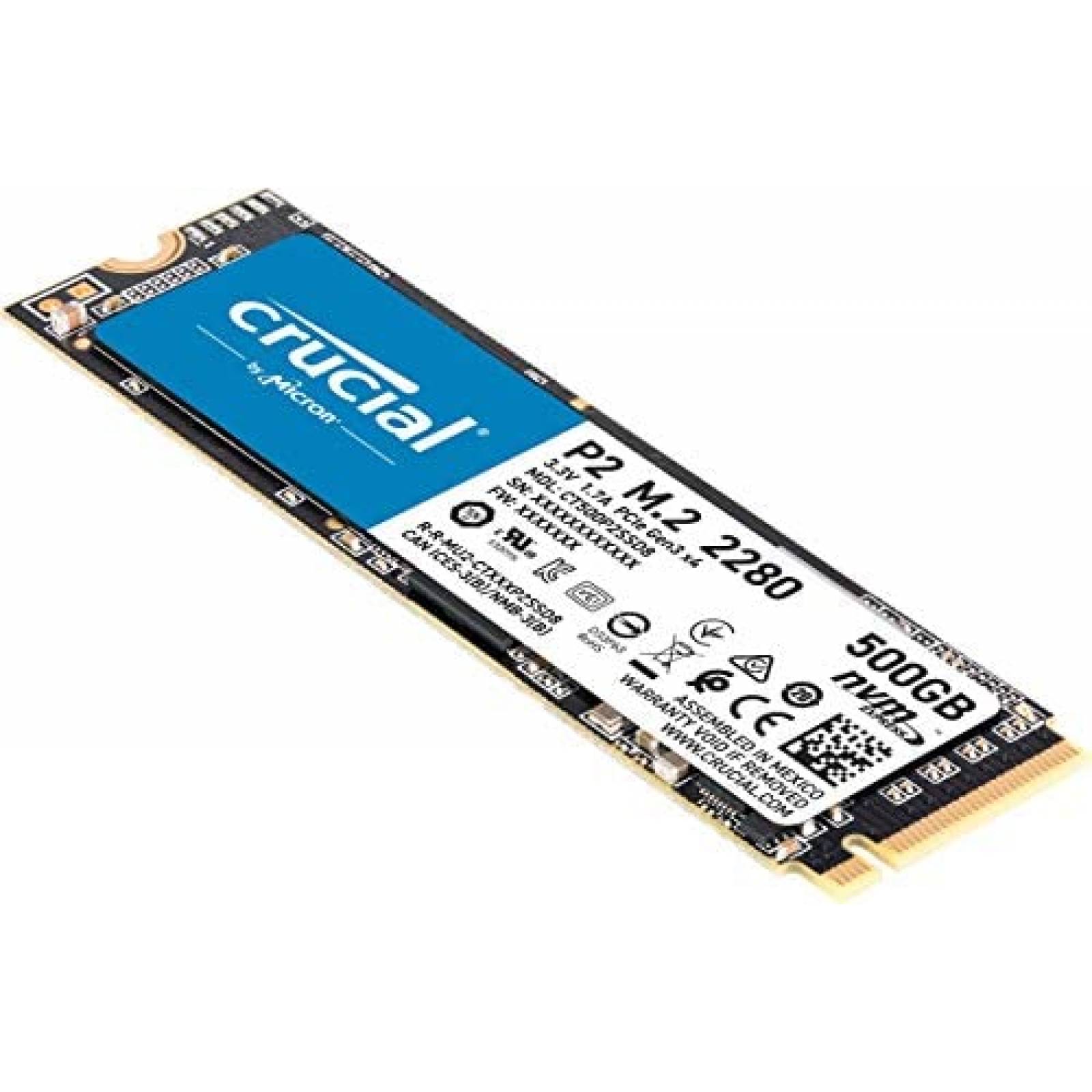 SSD interno Crucial CT500P2SSD8 500GB P2 hasta 2400MB/s