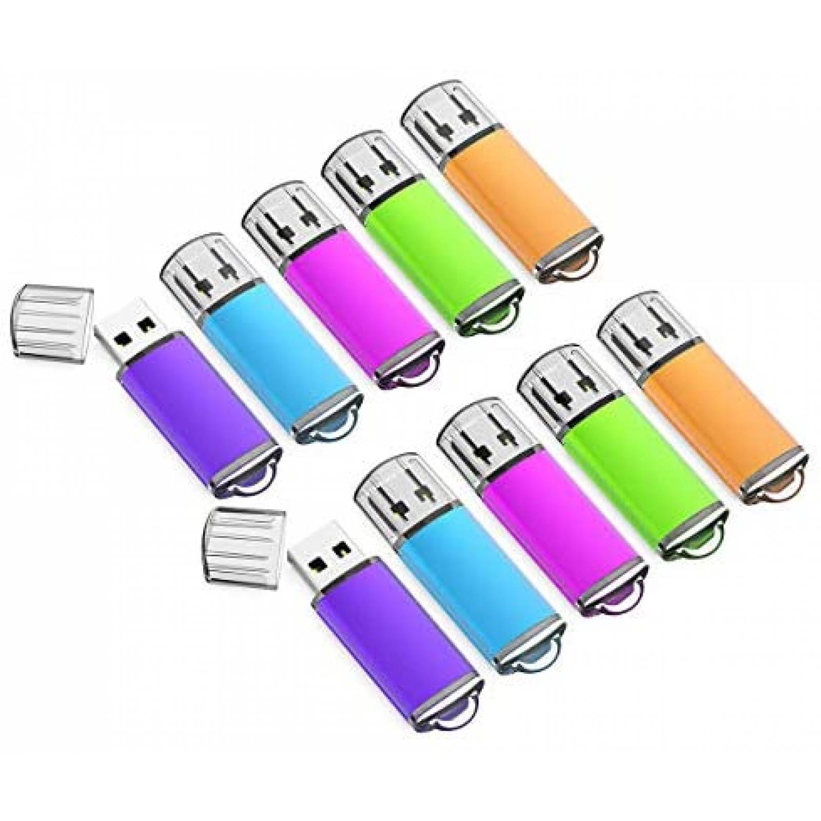 Memoria Flash Drive K&ZZ 16 GB USB 3.0 10 Piezas -Multicolor