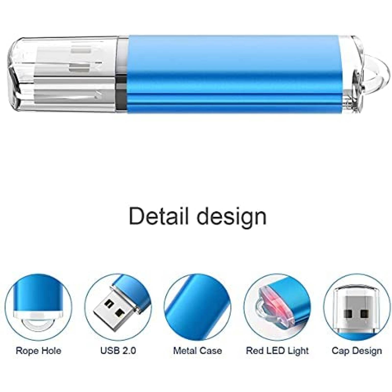 Memoria Flash Drive K&ZZ 16 GB USB 3.0 10 Piezas -Multicolor