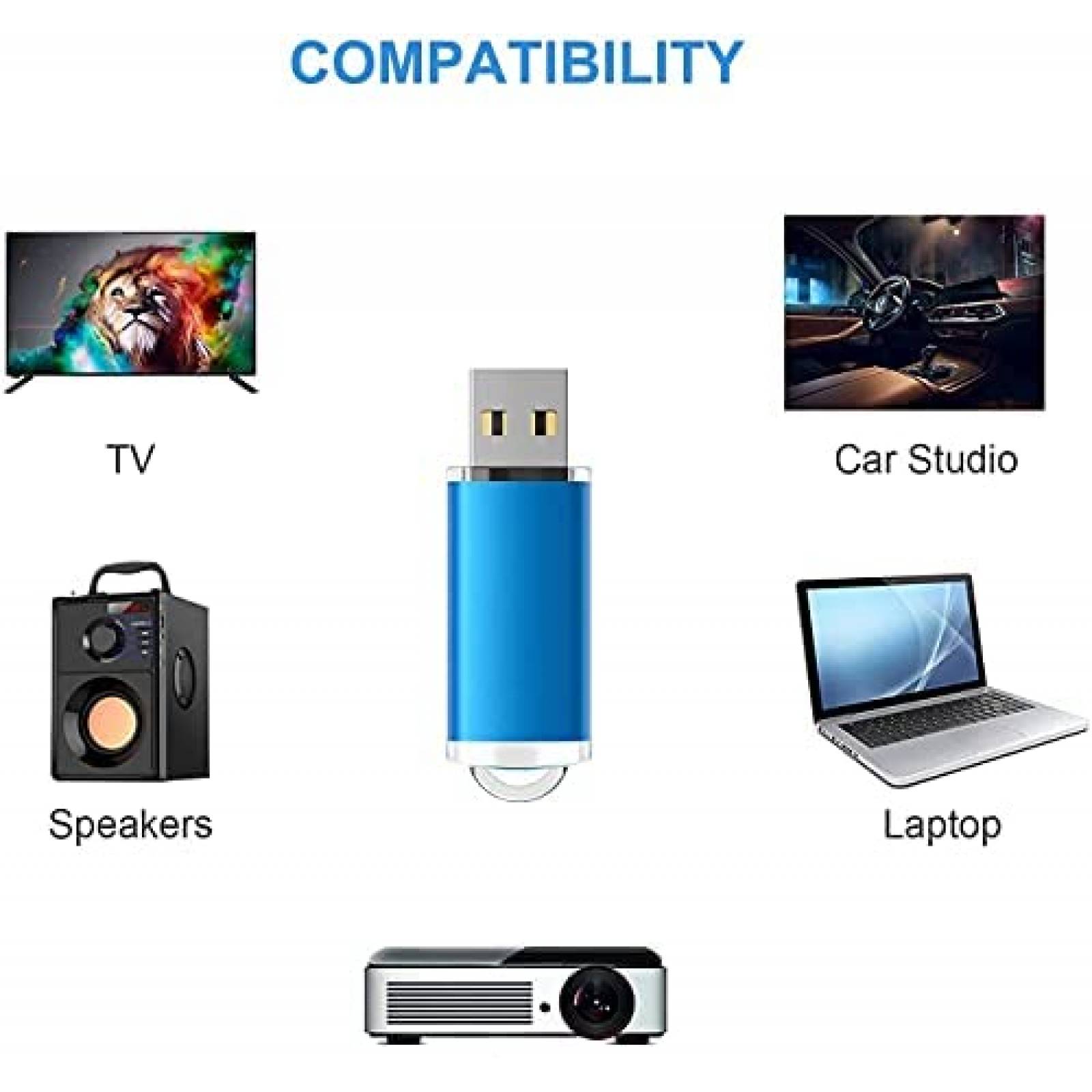 Memoria Flash Drive K&ZZ 16 GB USB 3.0 10 Piezas -Multicolor