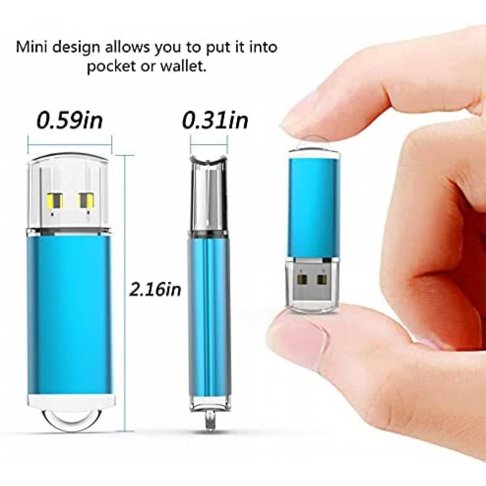 Memoria Flash Drive K&ZZ 16 GB USB 3.0 10 Piezas -Multicolor