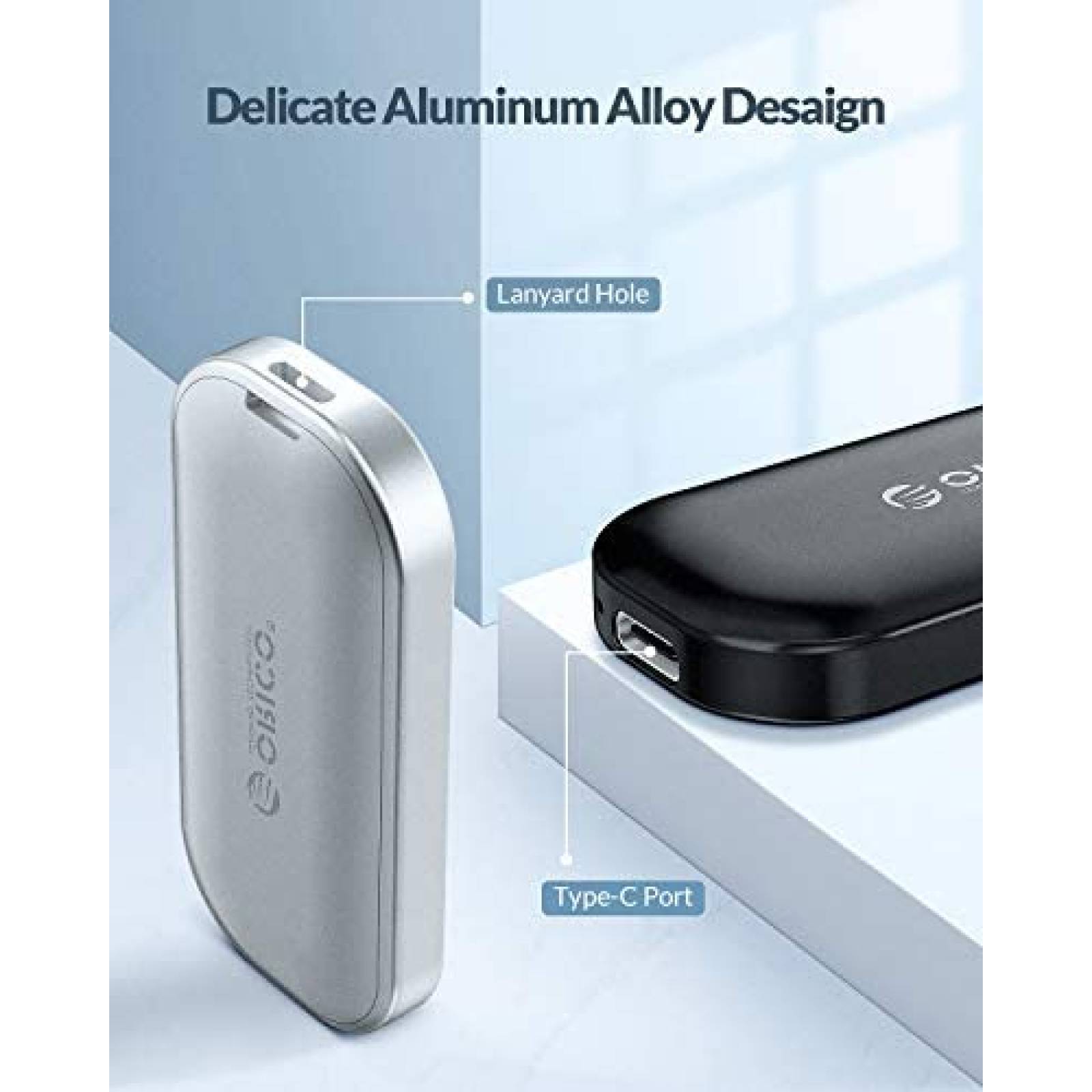 Mini Disco Duro ORICO USB-C de 500 GB SSD Hasta 1000 MB/s