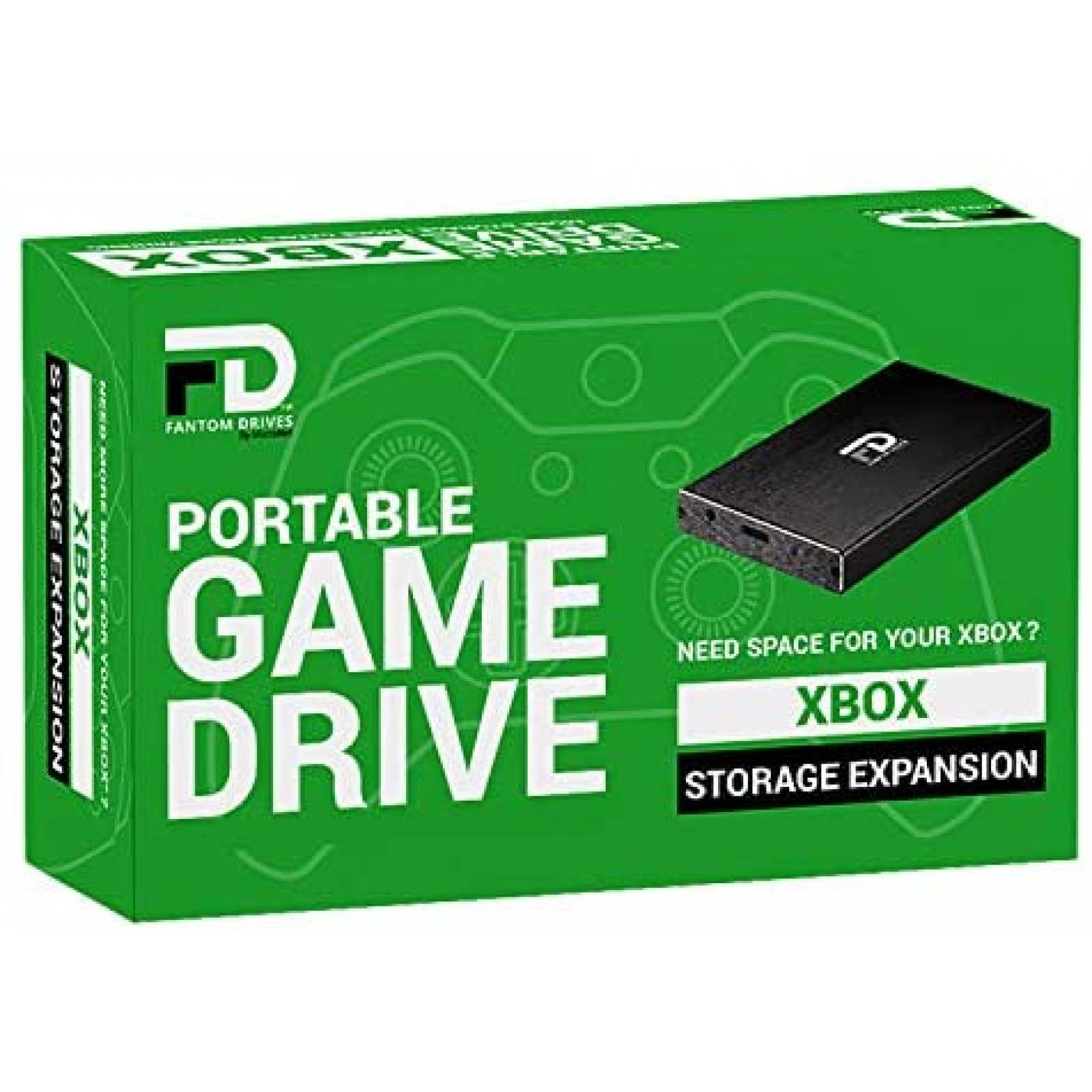 Disco Duro Fantom Drives Portatil 5Gbps 2TB para Xbox -Negro