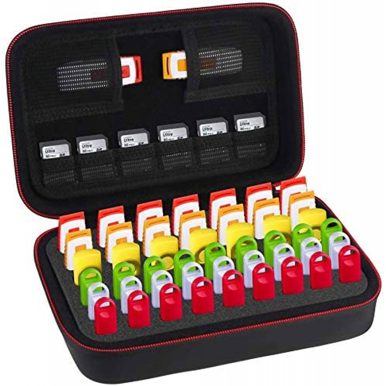 Funda BOVKE Organizadora con 48 Ranuras para Memoria USB