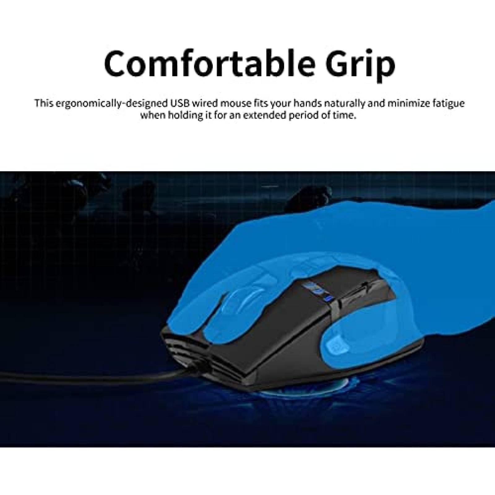 Mouse para juegos BB SM35 con vibracion haptica 6 botones