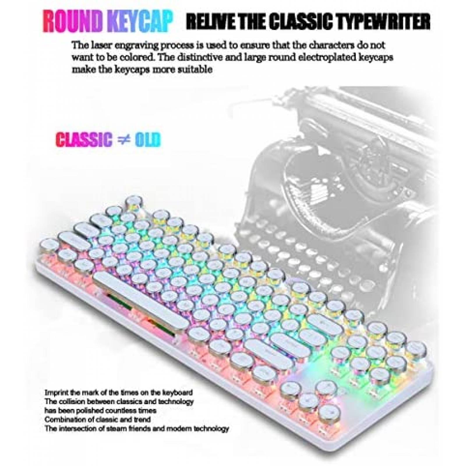 Teclado YSCP Gaming Mecanico RGB 87 teclas programable