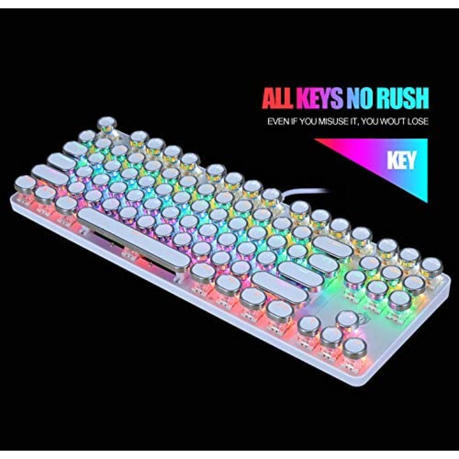 Teclado YSCP Gaming Mecanico RGB 87 teclas programable