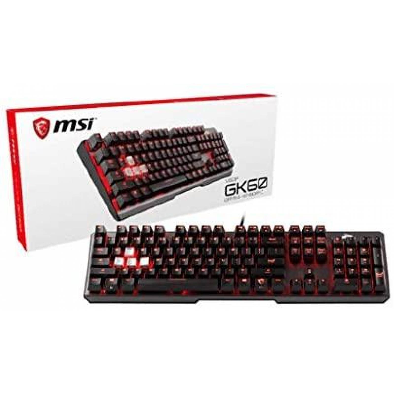 Teclado mecanico para juegos MSI Vigor GK60 Cherry MX Red