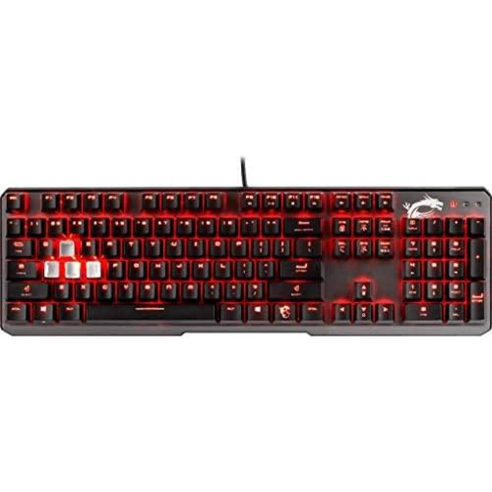 Teclado mecanico para juegos MSI Vigor GK60 Cherry MX Red
