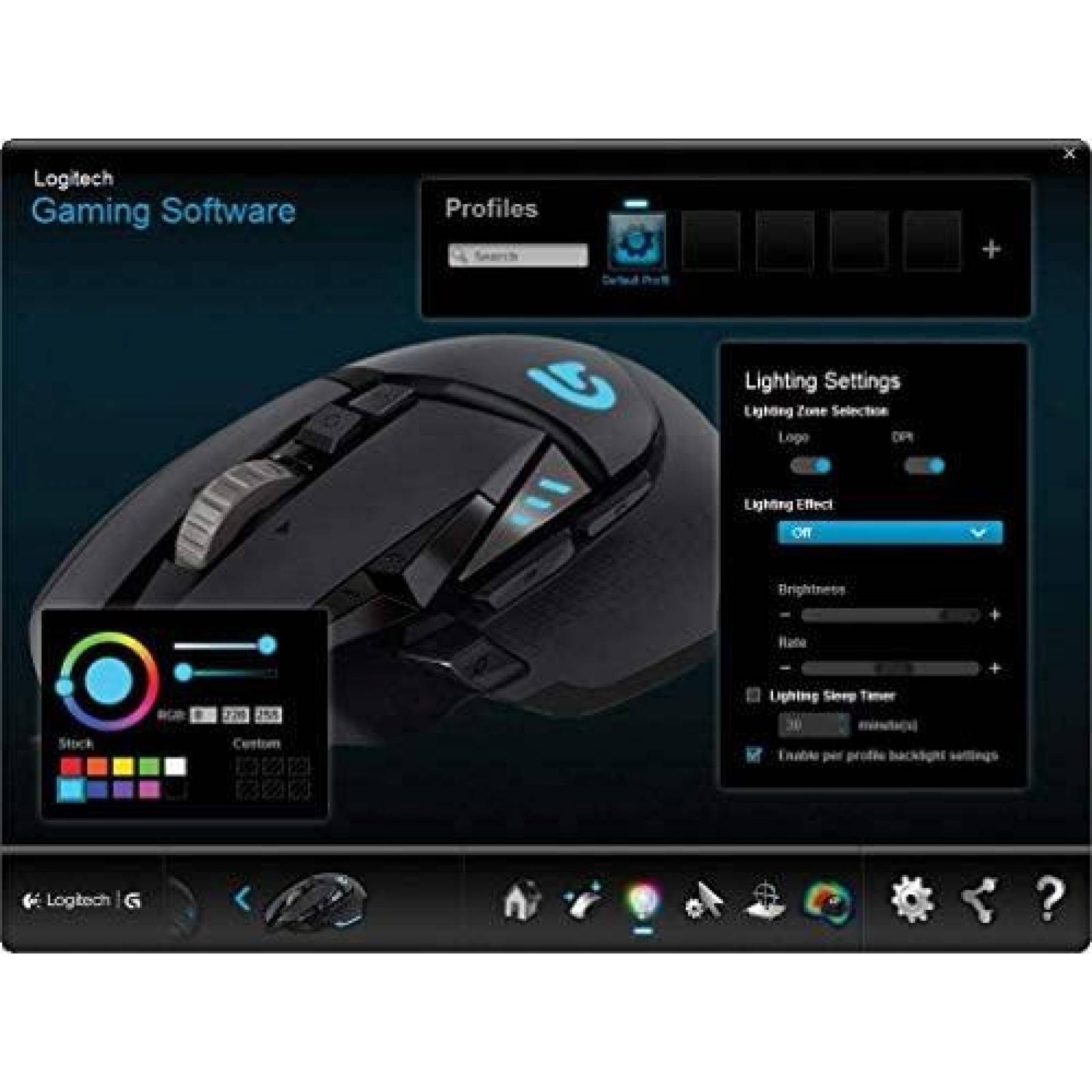 Mouse Gamer Logitech G G502 Proteus Core USB 11 Botones