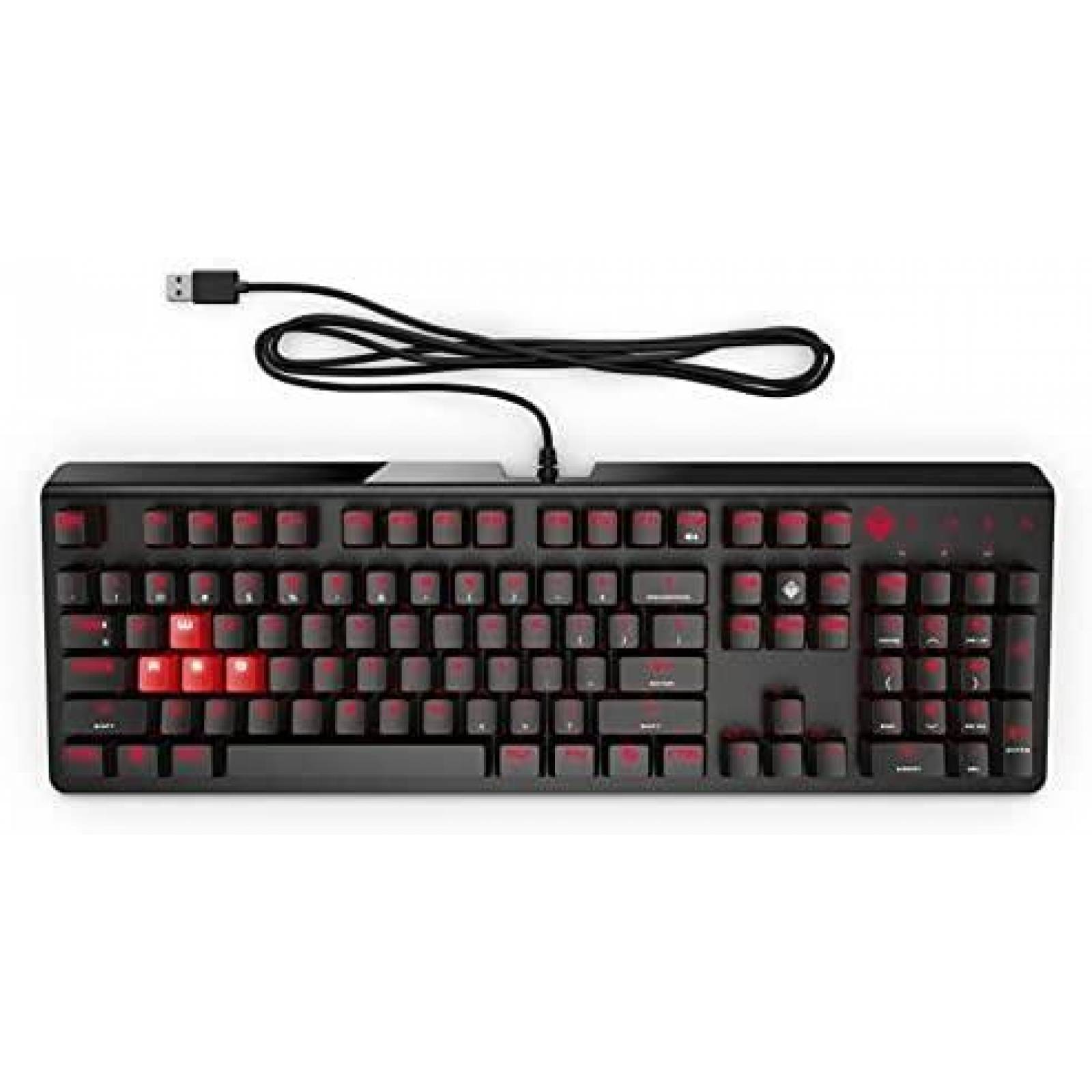 Teclado Gamer OMEN Master-class Alambrico USB LED -Negro