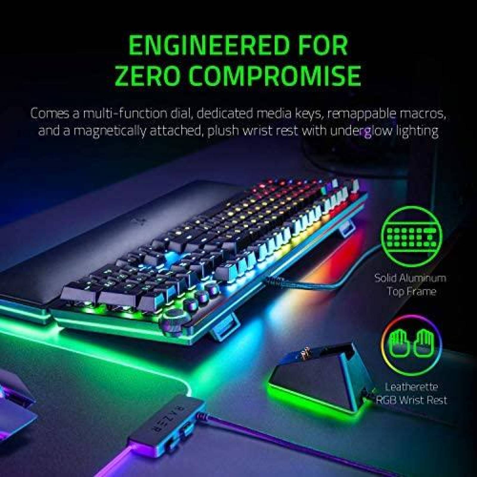 Teclado Gamer Razer Huntsman Elite RGB Ergonomico -Negro