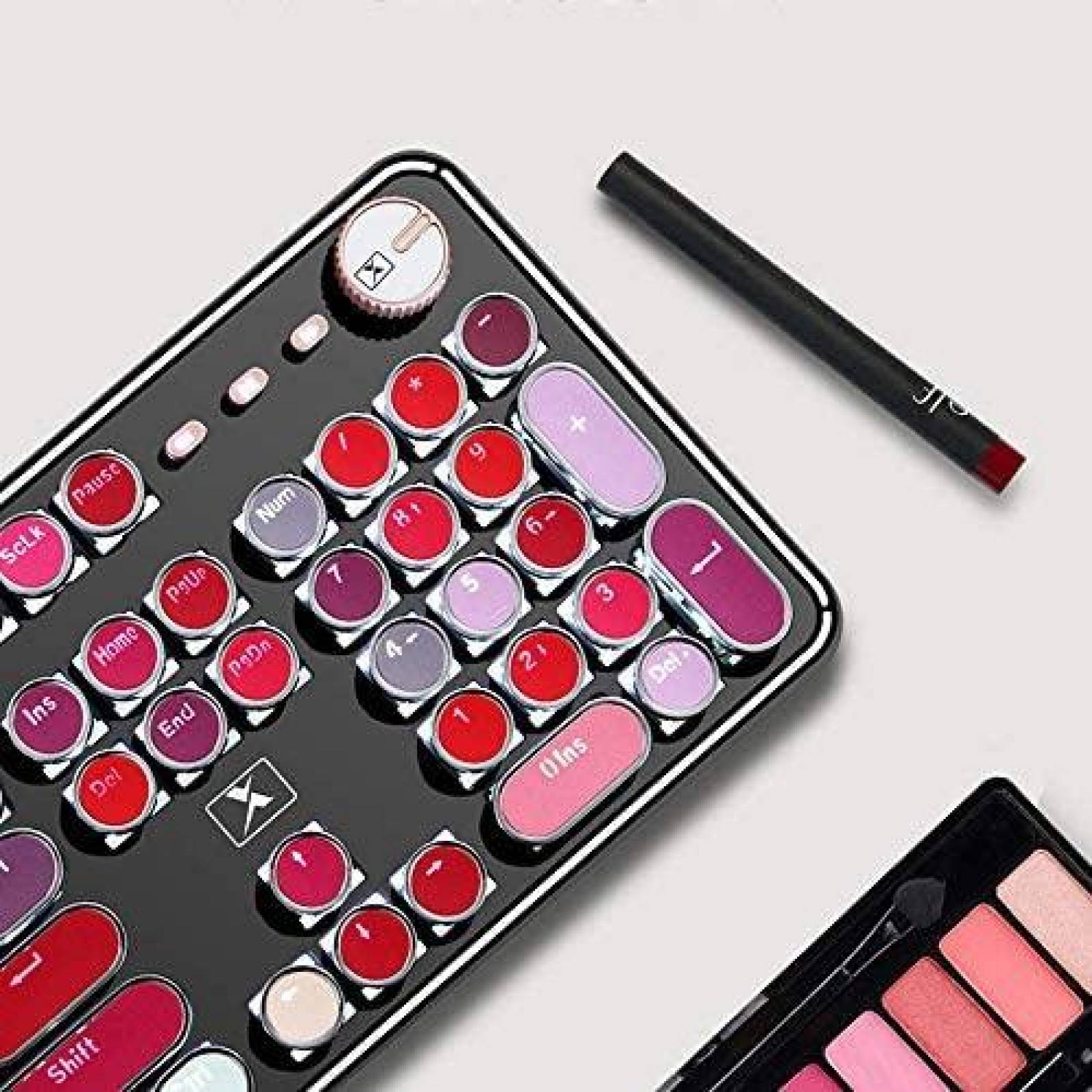 Teclado Gamer FELICON Mecanico Retro 104 teclas Redondas PC