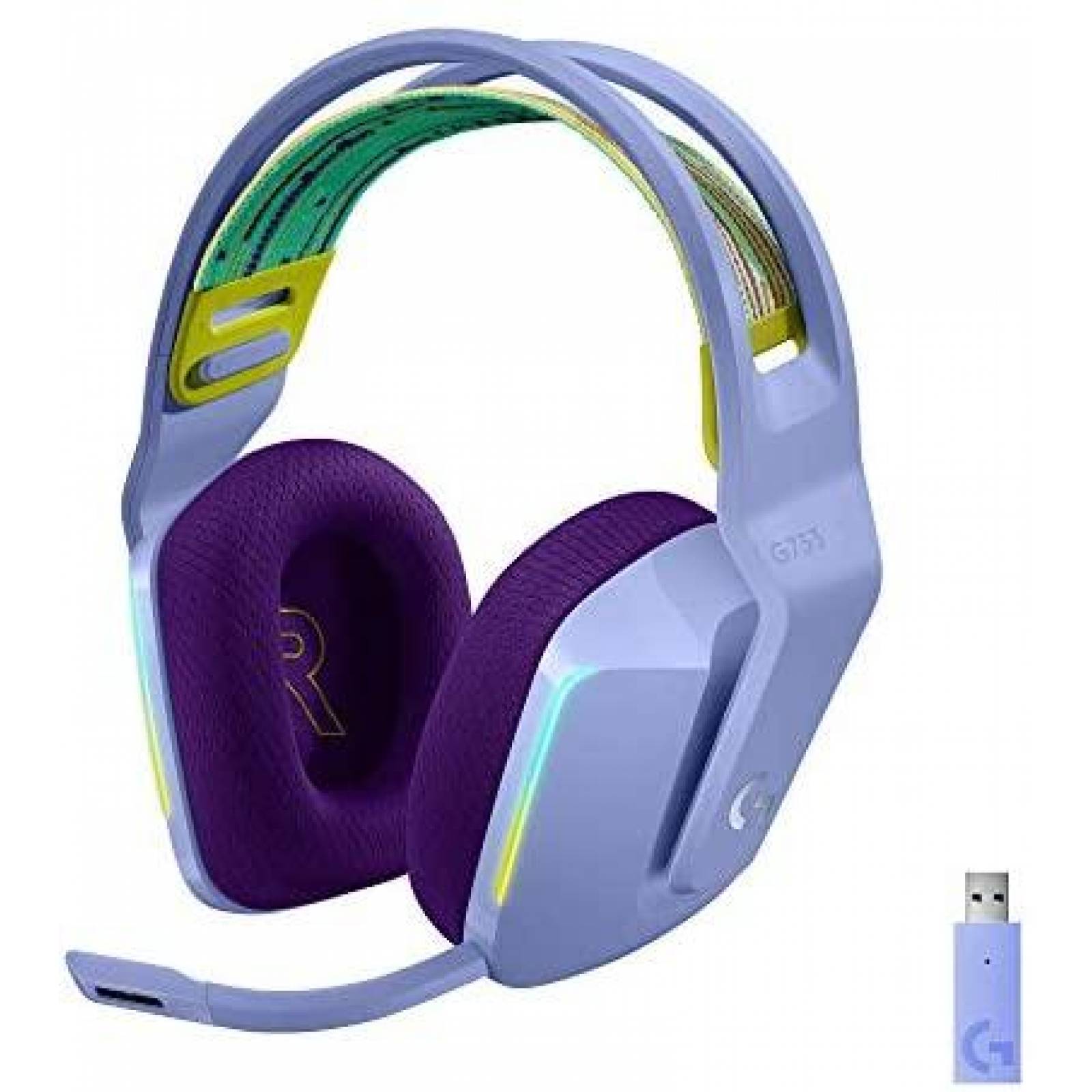 Audifonos de Diadema Logitech G733 RGB Inalambricos -Morado