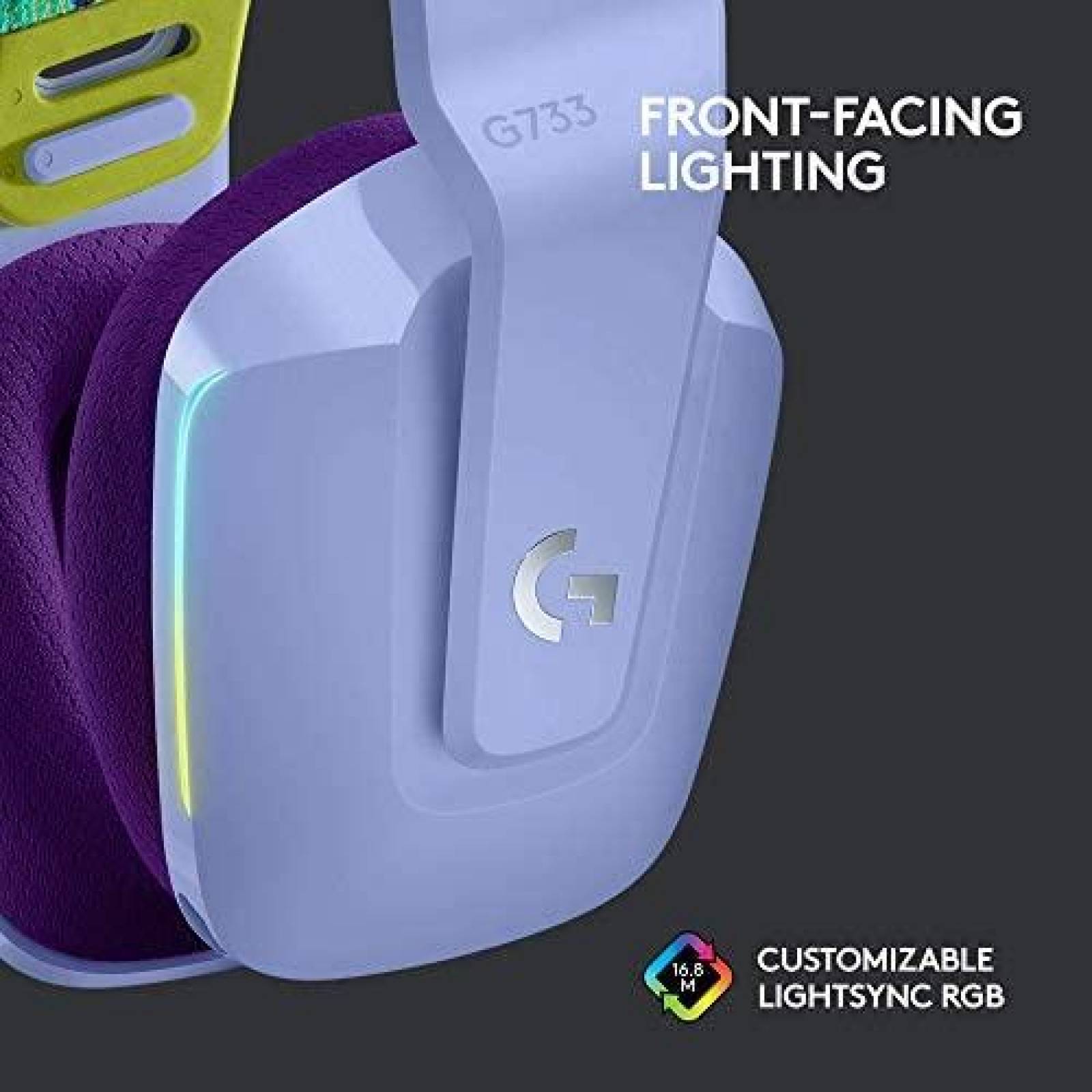 Audifonos de Diadema Logitech G733 RGB Inalambricos -Morado