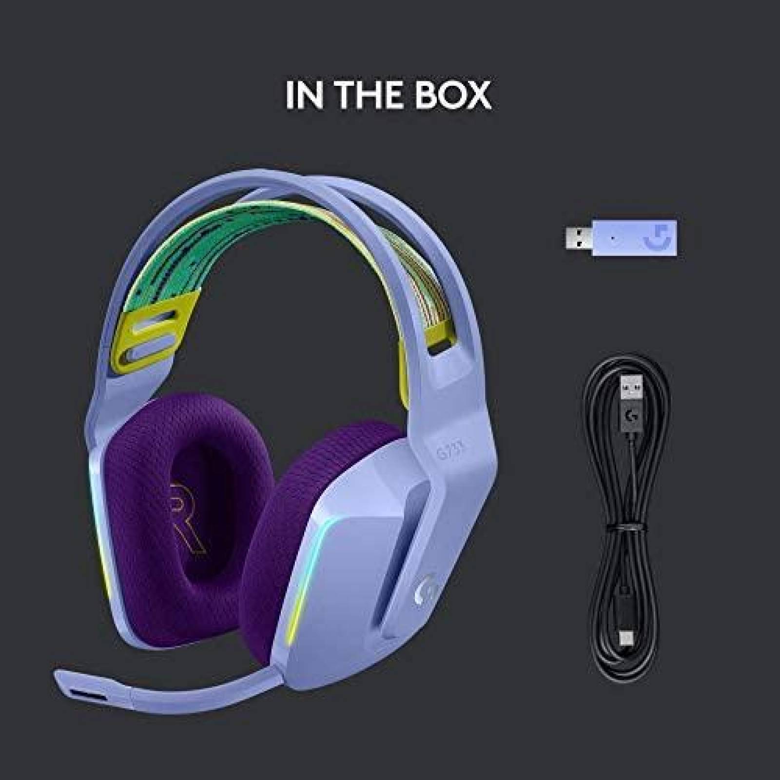 Audifonos de Diadema Logitech G733 RGB Inalambricos -Morado